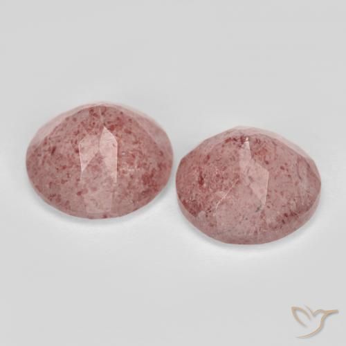 Shop natural 6.63ct Rose moyen Quartz fraise gems, Tour, from Russie at GemSelect. In stock, global shipping!