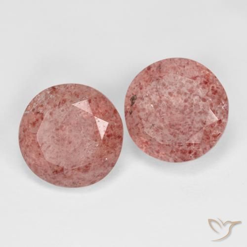 Shop natural 7.14ct Rose moyen Quartz fraise gems, Tour, from Russie at GemSelect. In stock, global shipping!