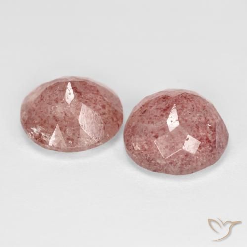 Shop natural 7.14ct Rose moyen Quartz fraise gems, Tour, from Russie at GemSelect. In stock, global shipping!