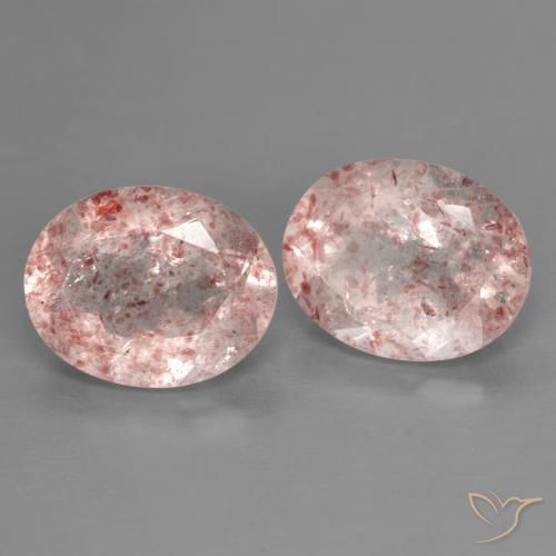 Shop natural 4.61ct Rose moyen Quartz fraise gems, ovale, from Russie at GemSelect. In stock, global shipping!