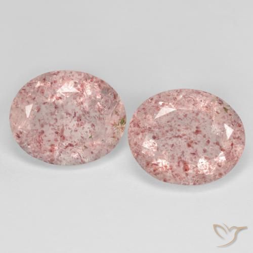 Shop natural 8.06ct Rose moyen Quartz Fraise gems, ovale, from Russie at GemSelect. In stock, global shipping!