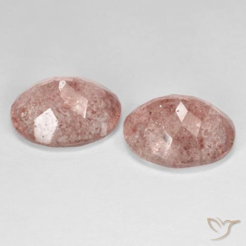 Shop natural 8.08ct Rose moyen Quartz fraise gems, ovale, from Russie at GemSelect. In stock, global shipping!