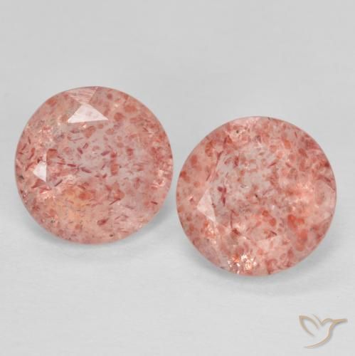 2.19ctw Naturel Rose Quartz fraise, Tour, Transparent