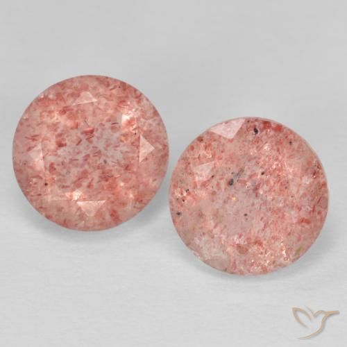 2.29ctw Naturel Rose moyen Quartz Fraise, Tour, Transparent