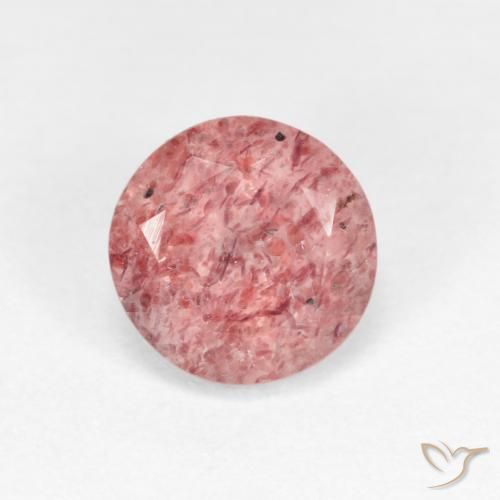 1.15ct Naturel Rose Quartz Fraise, Tour, Transparent
