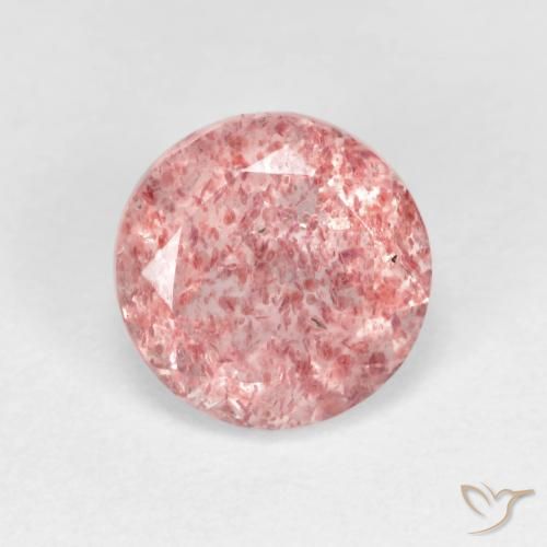1.68ct Naturel Rose bubblegum léger Quartz fraise, Tour, Transparent