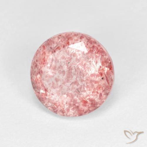Quartz fraise Rose bubblegum léger naturelle Tour, 1.68 ct, Transparent