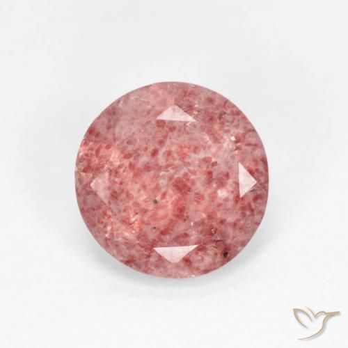 Quartz Fraise Rose moyen naturelle Tour, 1.22 ct, Transparent