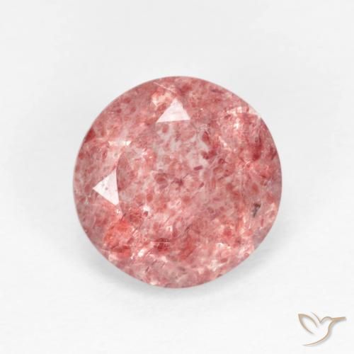 1.60ct Naturel Rouge indien Quartz fraise, Tour, Transparent