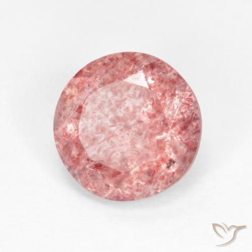 Quartz fraise Rouge indien naturelle Tour, 1.60 ct, Transparent