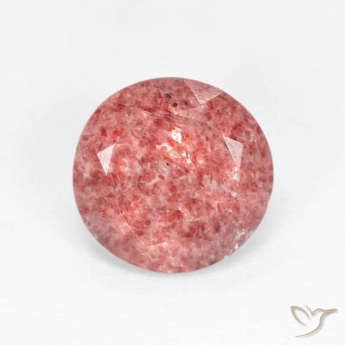 1.52ct Naturel Rouge indien Quartz Fraise, Tour, Transparent