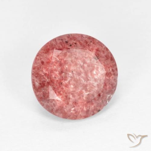 Quartz fraise Rouge indien naturelle Tour, 1.52 ct, Transparent