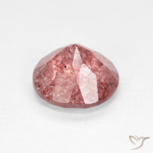 Quartz fraise Rouge indien naturelle Tour, 1.52 ct, Transparent