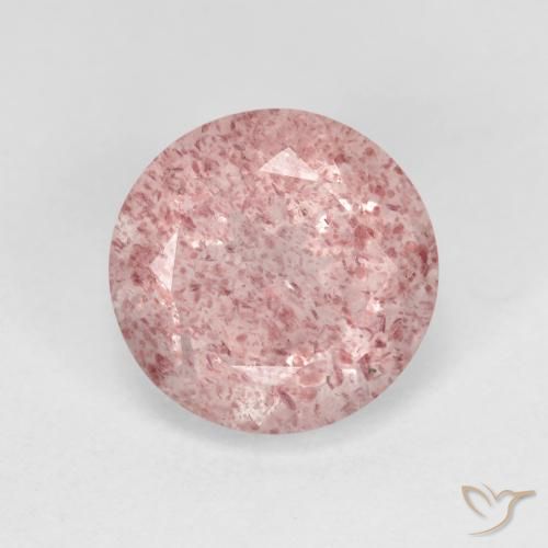 2.47ct Naturel Rose bubblegum léger Quartz Fraise, Tour, Transparent