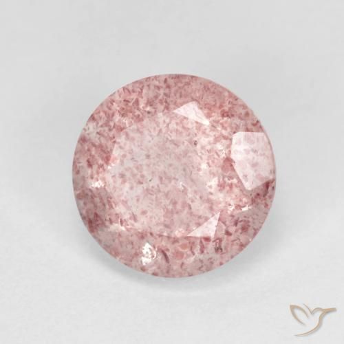 Quartz fraise Rose bubblegum léger naturelle Tour, 2.47 ct, Transparent