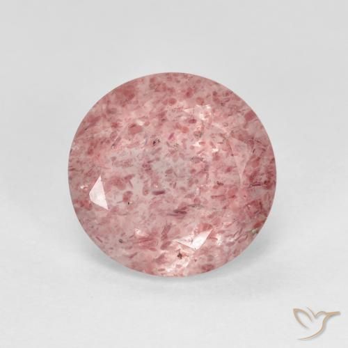 Quartz Fraise Rose chaud et léger naturelle Tour, 2.33 ct, Transparent
