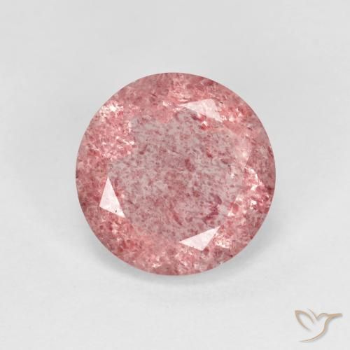 Quartz Fraise Rose chaud et léger naturelle Tour, 2.35 ct, Transparent