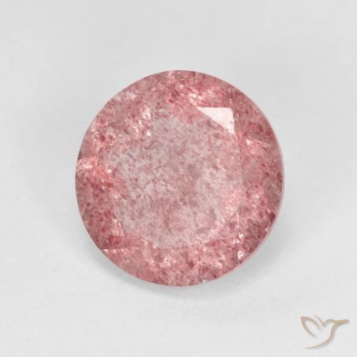 Quartz Fraise Rose chaud et léger naturelle Tour, 2.35 ct, Transparent