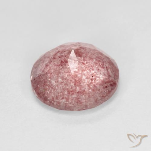 Quartz Fraise Rose chaud et léger naturelle Tour, 2.35 ct, Transparent
