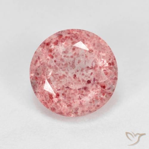 2.84ct Naturel Rose clair Quartz Fraise, Tour, Transparent