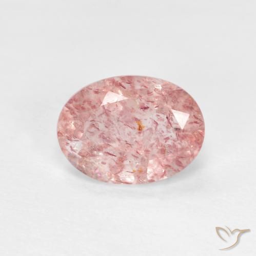 1.16ct Naturel Rose clair Quartz fraise, ovale, Transparent