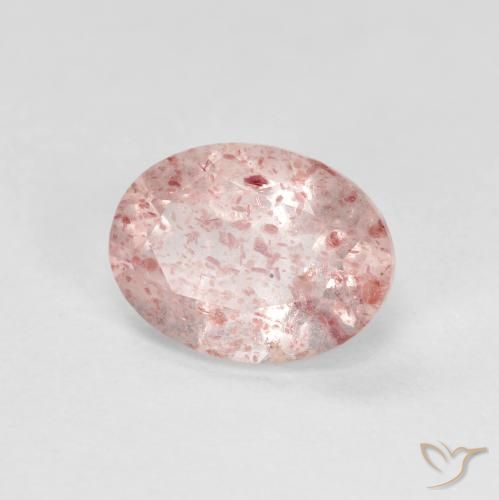 1.21ct Naturel Rose clair Quartz fraise, ovale, Transparent