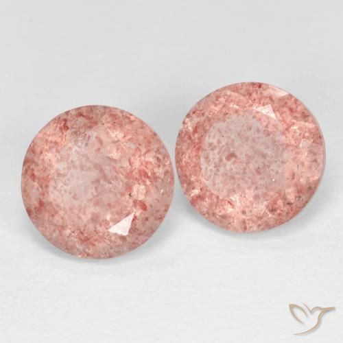 4.83ctw Naturel Rouge indien Quartz Fraise, Tour, Transparent