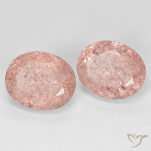 Shop natural 7.77ct Rose clair Quartz fraise gems, ovale, from Russie at GemSelect. In stock, global shipping!