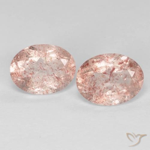 Shop natural 3.53ct Rose clair Quartz fraise gems, ovale, from Russie at GemSelect. In stock, global shipping!