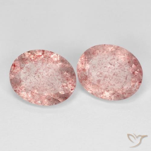 Shop natural 5.79ct Rose clair Quartz fraise gems, ovale, from Russie at GemSelect. In stock, global shipping!