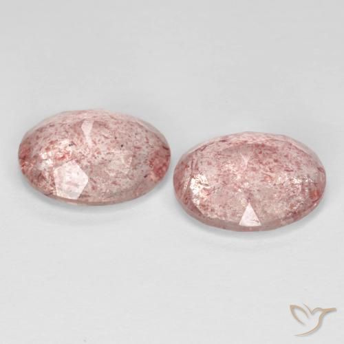 Shop natural 5.79ct Rose clair Quartz fraise gems, ovale, from Russie at GemSelect. In stock, global shipping!