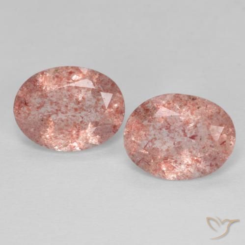 Shop natural 3.05ct Orange rose Quartz fraise gems, ovale, from Russie at GemSelect. In stock, global shipping!