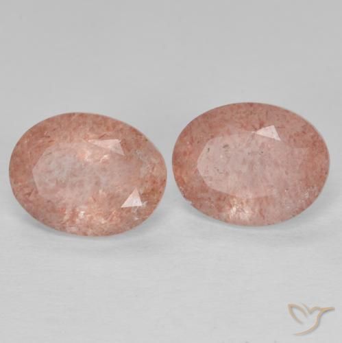 Shop natural 3.65ct Pêche rose Quartz fraise gems, ovale, from Russie at GemSelect. In stock, global shipping!