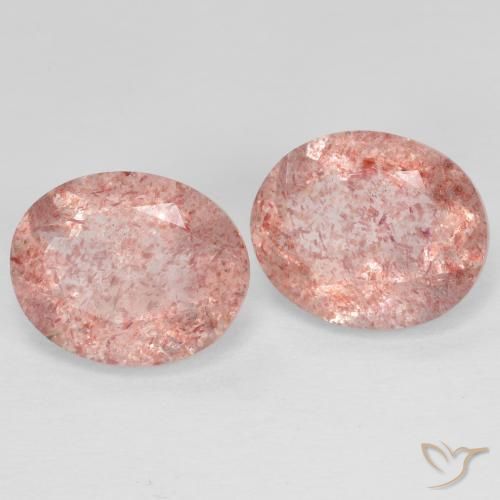 6.22ctw Naturel Rose clair Quartz fraise, ovale, Transparent