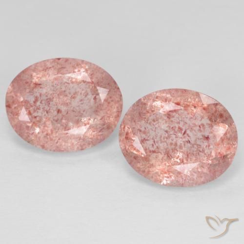Shop natural 6.22ct Rose clair Quartz fraise gems, ovale, from Russie at GemSelect. In stock, global shipping!