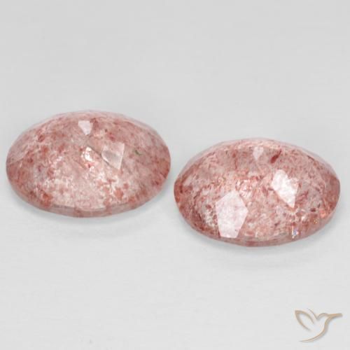 Shop natural 6.22ct Rose clair Quartz fraise gems, ovale, from Russie at GemSelect. In stock, global shipping!
