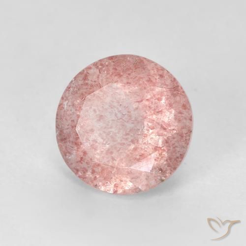Quartz fraise Rose terreux naturelle Tour, 2.51 ct, Transparent