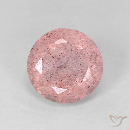 Quartz Fraise Rose léger naturelle Tour, 2.63 ct, Transparent