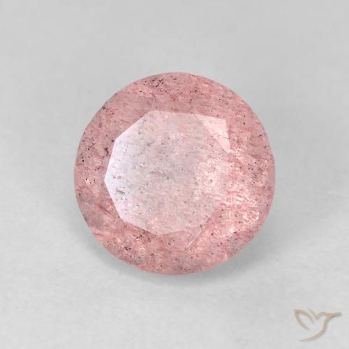 Quartz Fraise Rose léger naturelle Tour, 2.63 ct, Transparent
