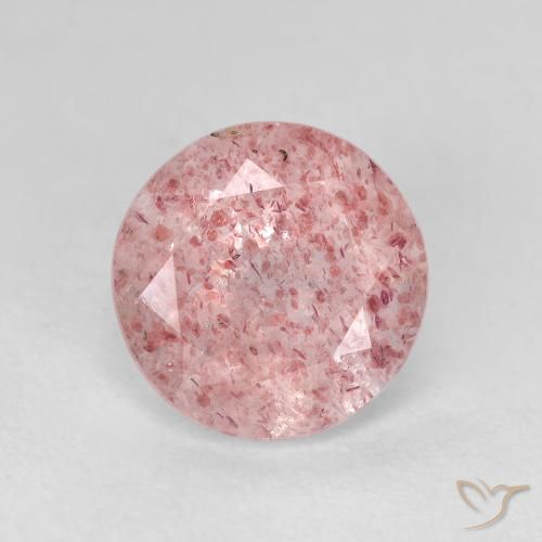 2.40ct Naturel Rose bubblegum léger Quartz Fraise, Tour, Transparent