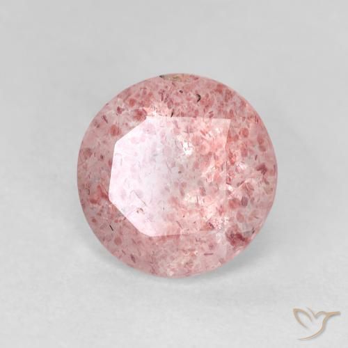 Quartz fraise Rose bubblegum léger naturelle Tour, 2.40 ct, Transparent