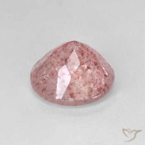 Quartz fraise Rose bubblegum léger naturelle Tour, 2.40 ct, Transparent