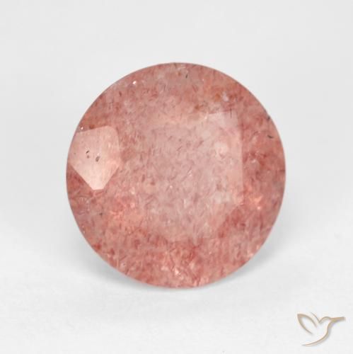 Quartz fraise Orange rougeâtre pâle naturelle Tour, 3.45 ct, Transparent