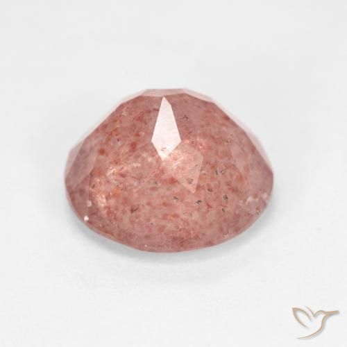 Quartz fraise Orange rougeâtre pâle naturelle Tour, 3.45 ct, Transparent