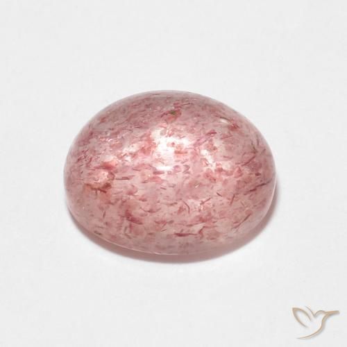 Quartz Fraise Rose terreux naturelle ovale, 2.60 ct, Transparent