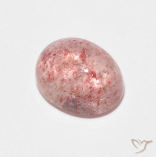 2.47ct Naturel Rose terreux Quartz fraise, ovale, Transparent