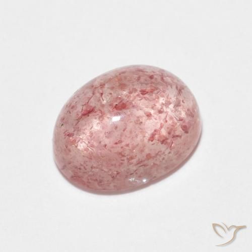 Quartz fraise Rose terreux naturelle ovale, 2.47 ct, Transparent