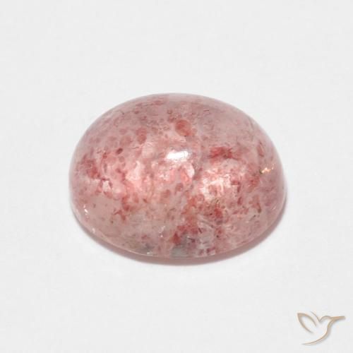Quartz fraise Rose terreux naturelle ovale, 2.47 ct, Transparent
