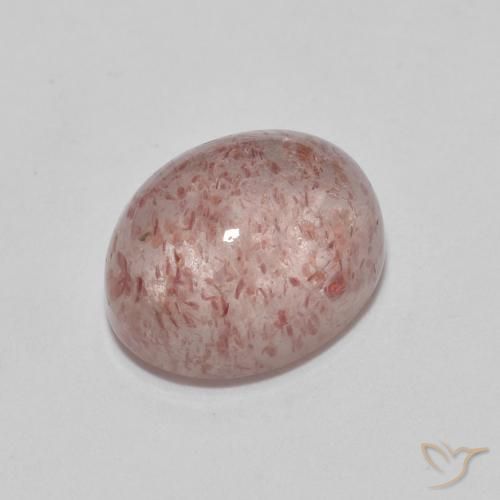 Quartz fraise Rose naturelle ovale, 2.70 ct, Transparent