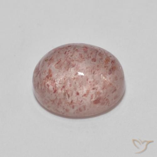 Quartz fraise Rose naturelle ovale, 2.70 ct, Transparent